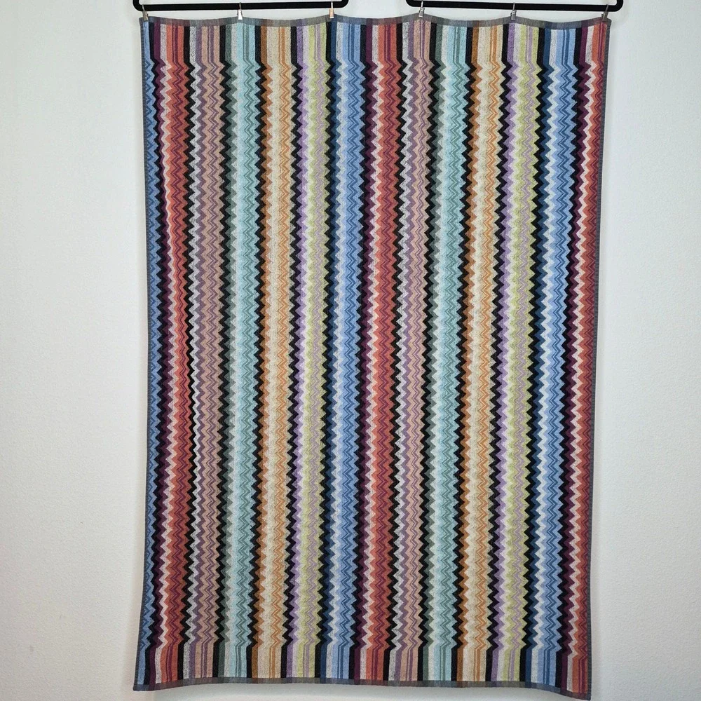 9pc Missoni Home Giacomo Towel Set 3 Bath Sheets 6 Hand Towels Zig Zag T59 Italy